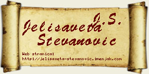 Jelisaveta Stevanović vizit kartica
